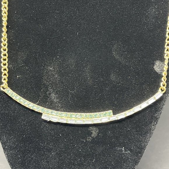 Two Tone Bar Necklace Gold Tone‎ Chain Unbranded And Unmarked - Picture 2 of 8